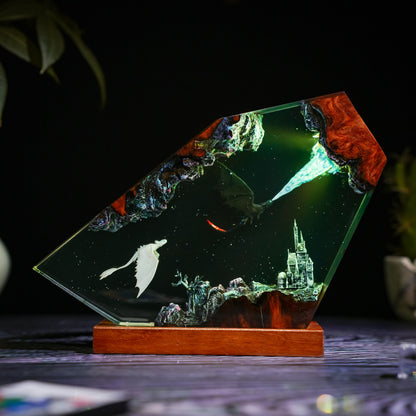 Toothless and Light fury Resin Lamp
