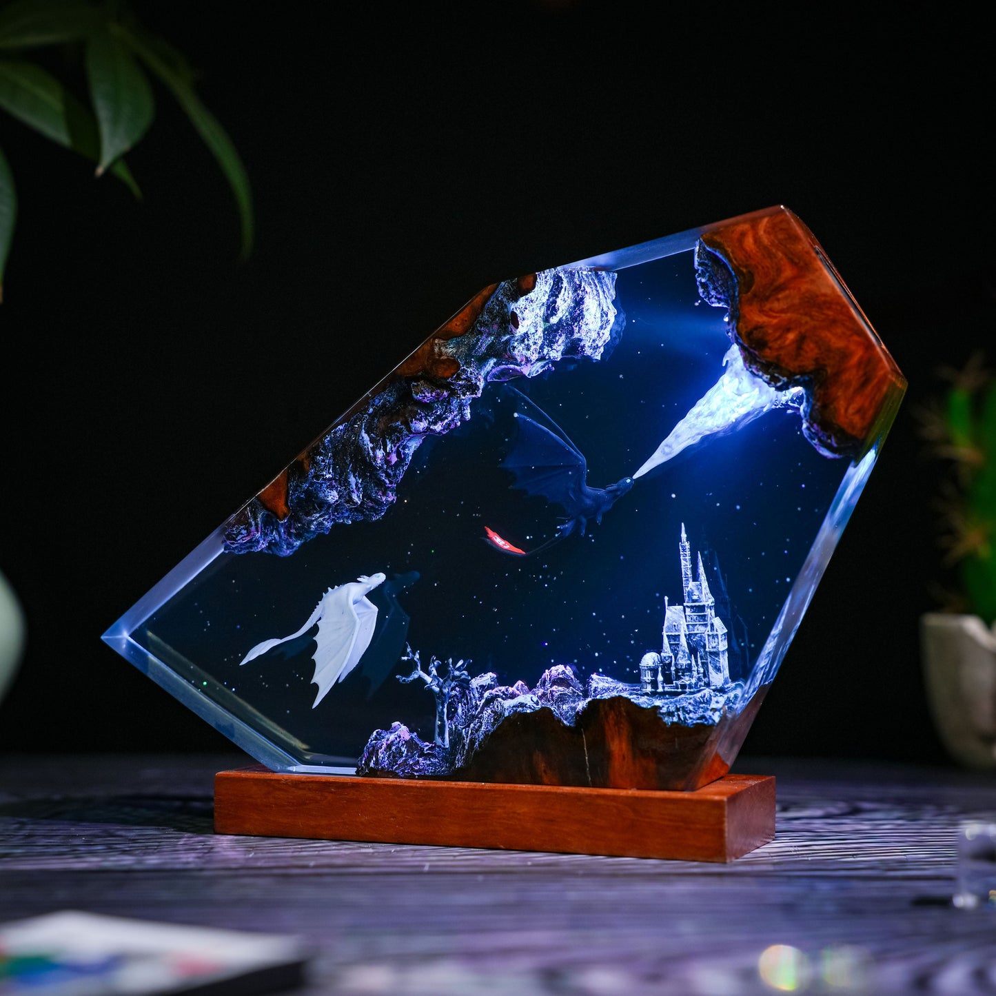 Toothless and Light fury Resin Lamp