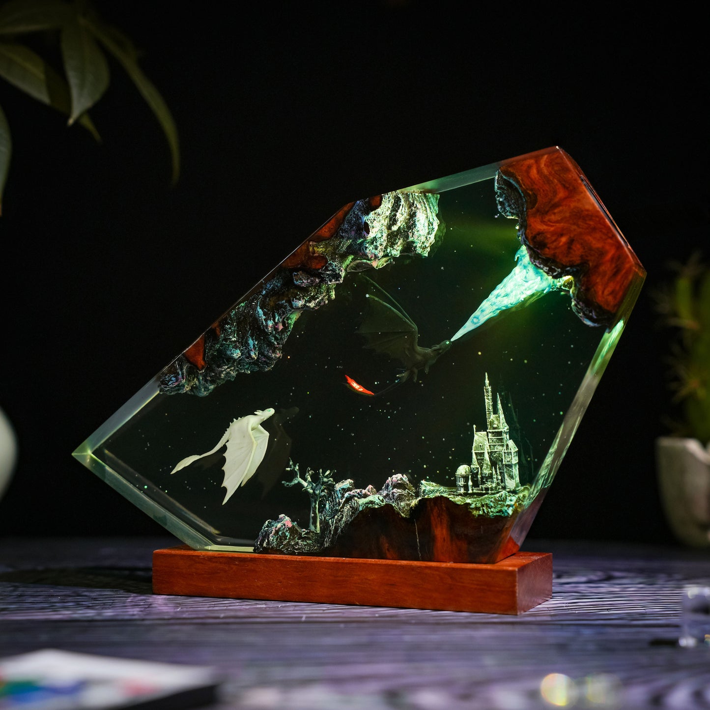 Toothless and Light fury Resin Lamp