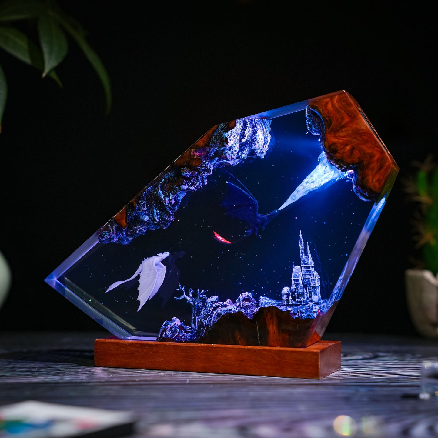 Toothless and Light fury Resin Lamp