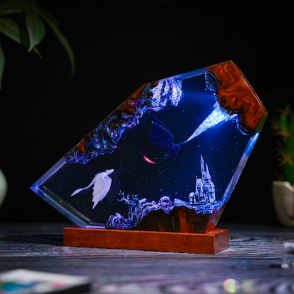 Toothless and Light fury Resin Lamp