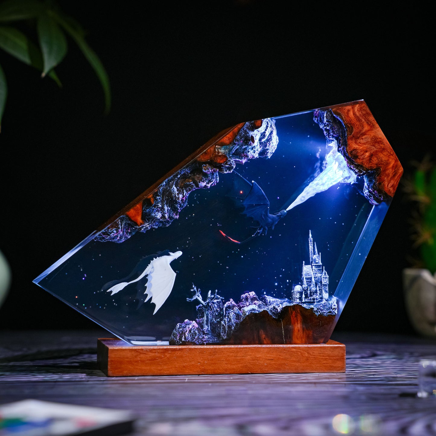 Toothless and Light fury Resin Lamp
