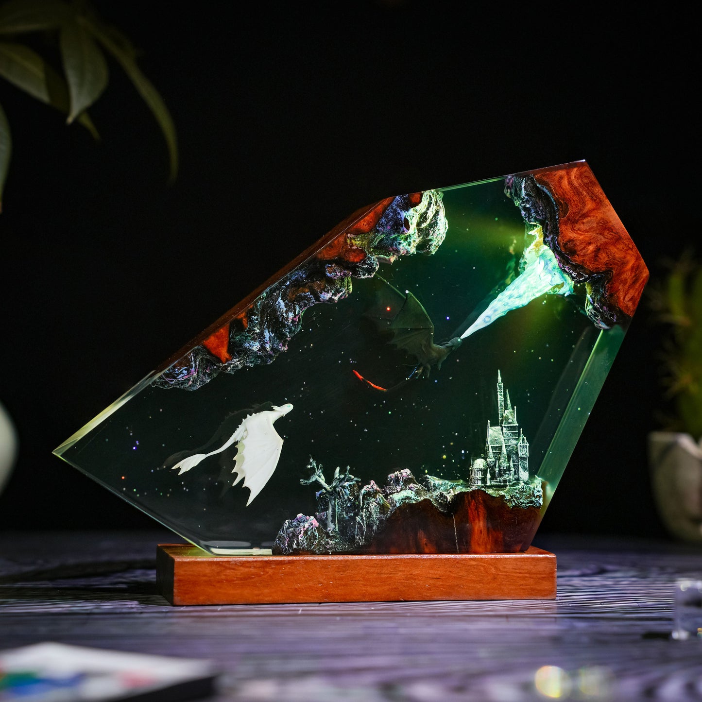 Toothless and Light fury Resin Lamp