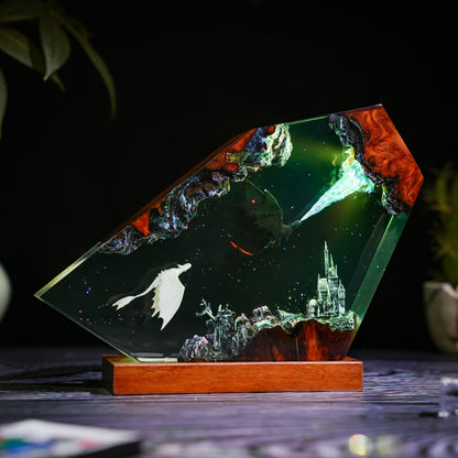 Toothless and Light fury Resin Lamp