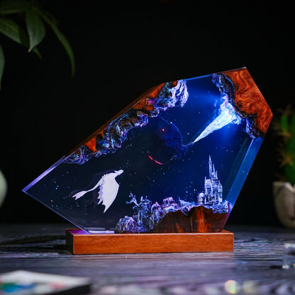 Toothless and Light fury Resin Lamp