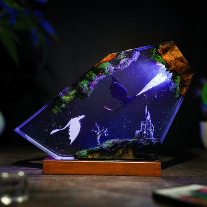 Toothless and Light fury v2 Resin Lamp