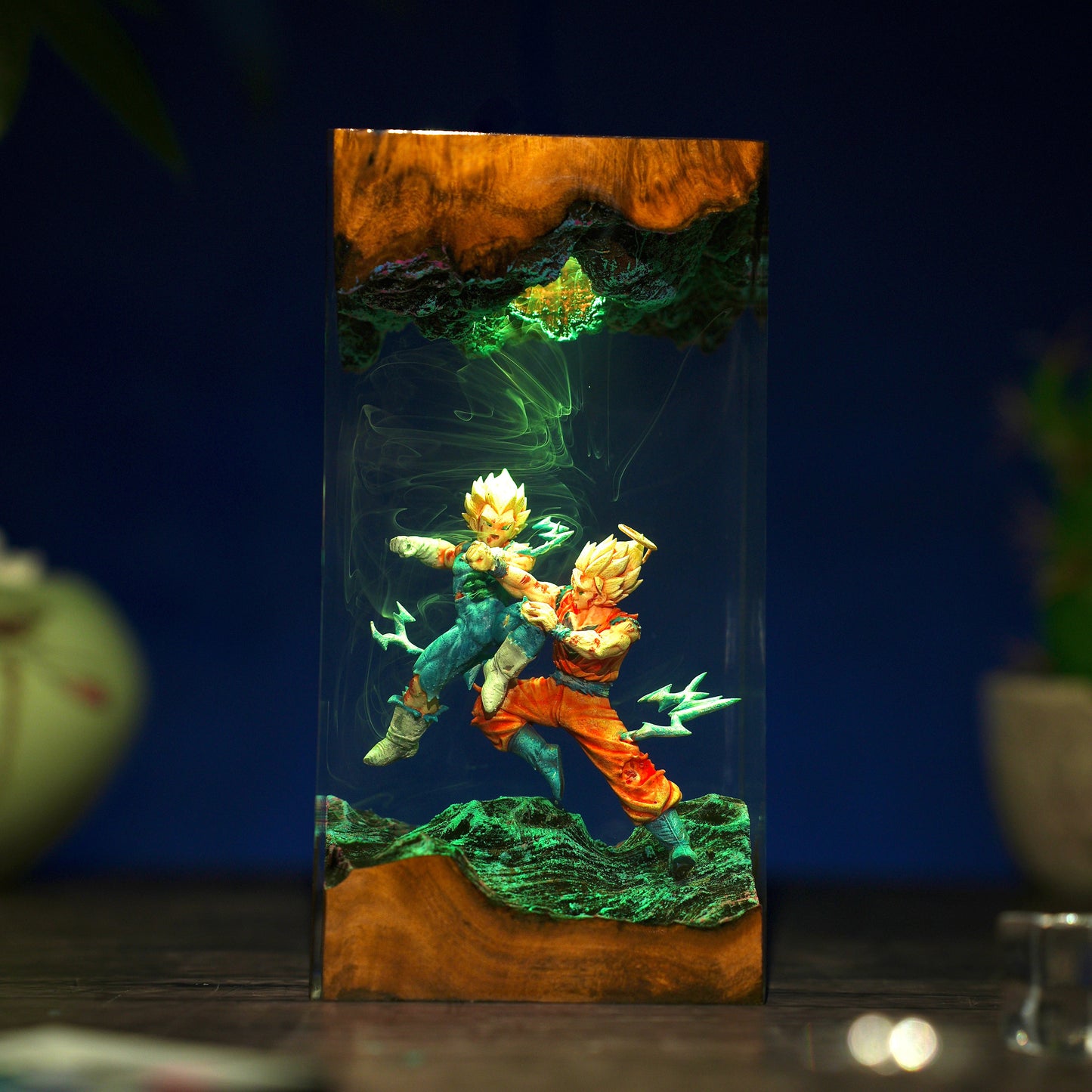 Goku vs Vegeta v2 Resin Lamp