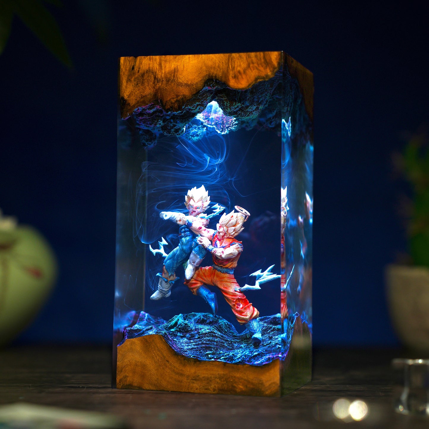 Goku vs Vegeta v2 Resin Lamp