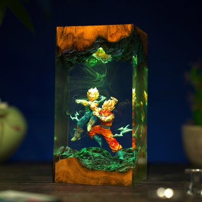 Goku vs Vegeta v2 Resin Lamp