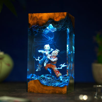 Goku vs Vegeta v2 Resin Lamp