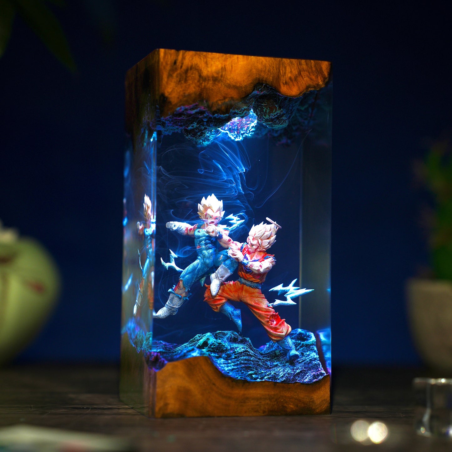 Goku vs Vegeta v2 Resin Lamp
