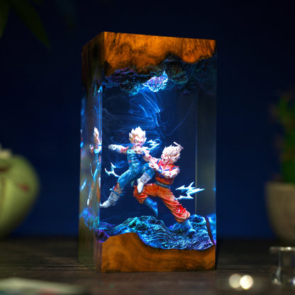 Goku vs Vegeta v2 Resin Lamp
