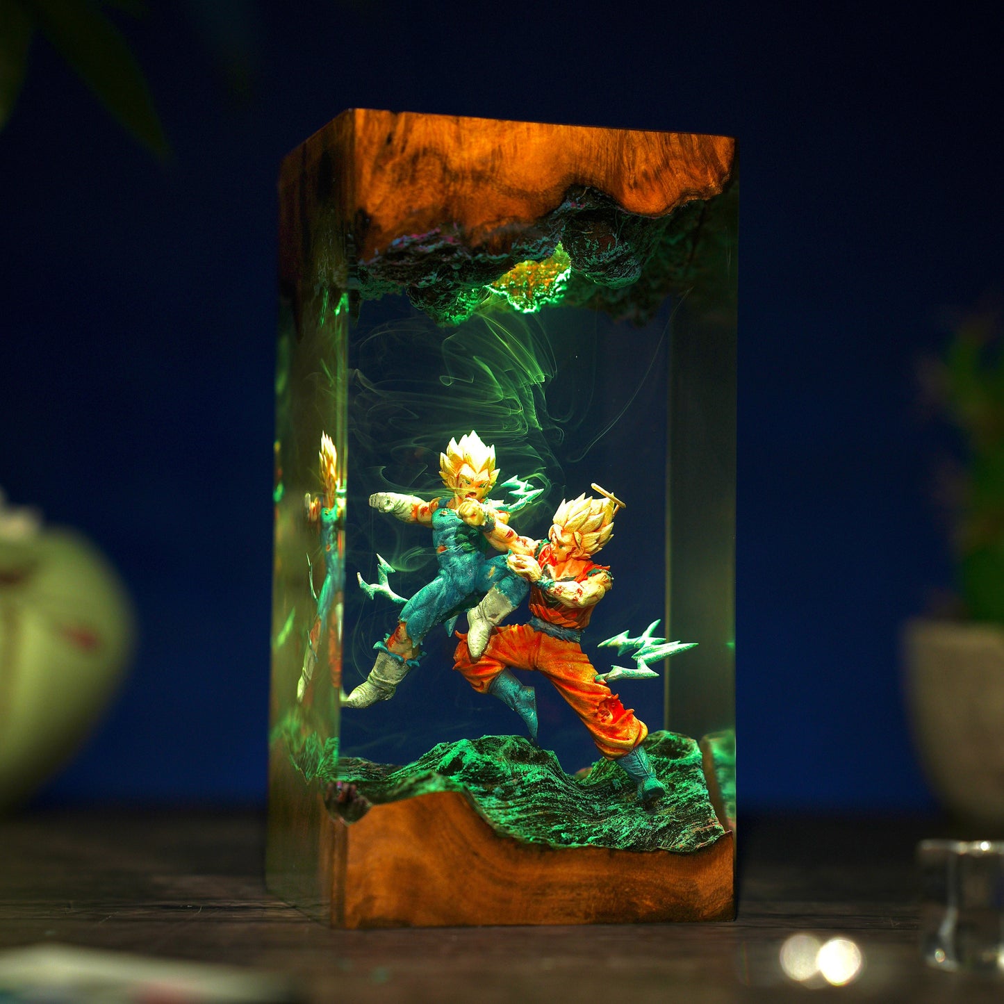 Goku vs Vegeta v2 Resin Lamp