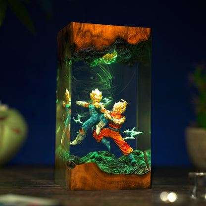 Goku vs Vegeta v2 Resin Lamp