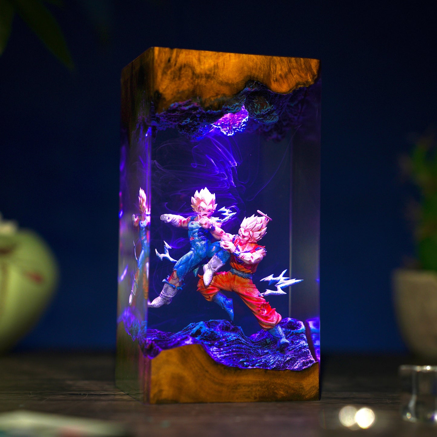 Goku vs Vegeta v2 Resin Lamp