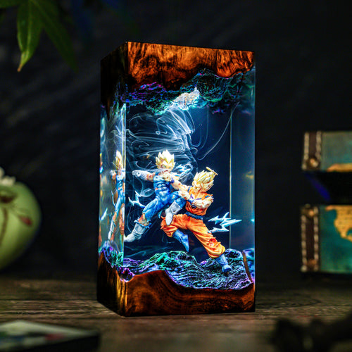 Goku vs Vegeta v2 Resin Lamp