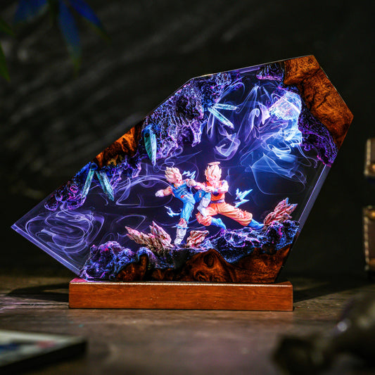 Goku vs Vegeta Resin Lamp
