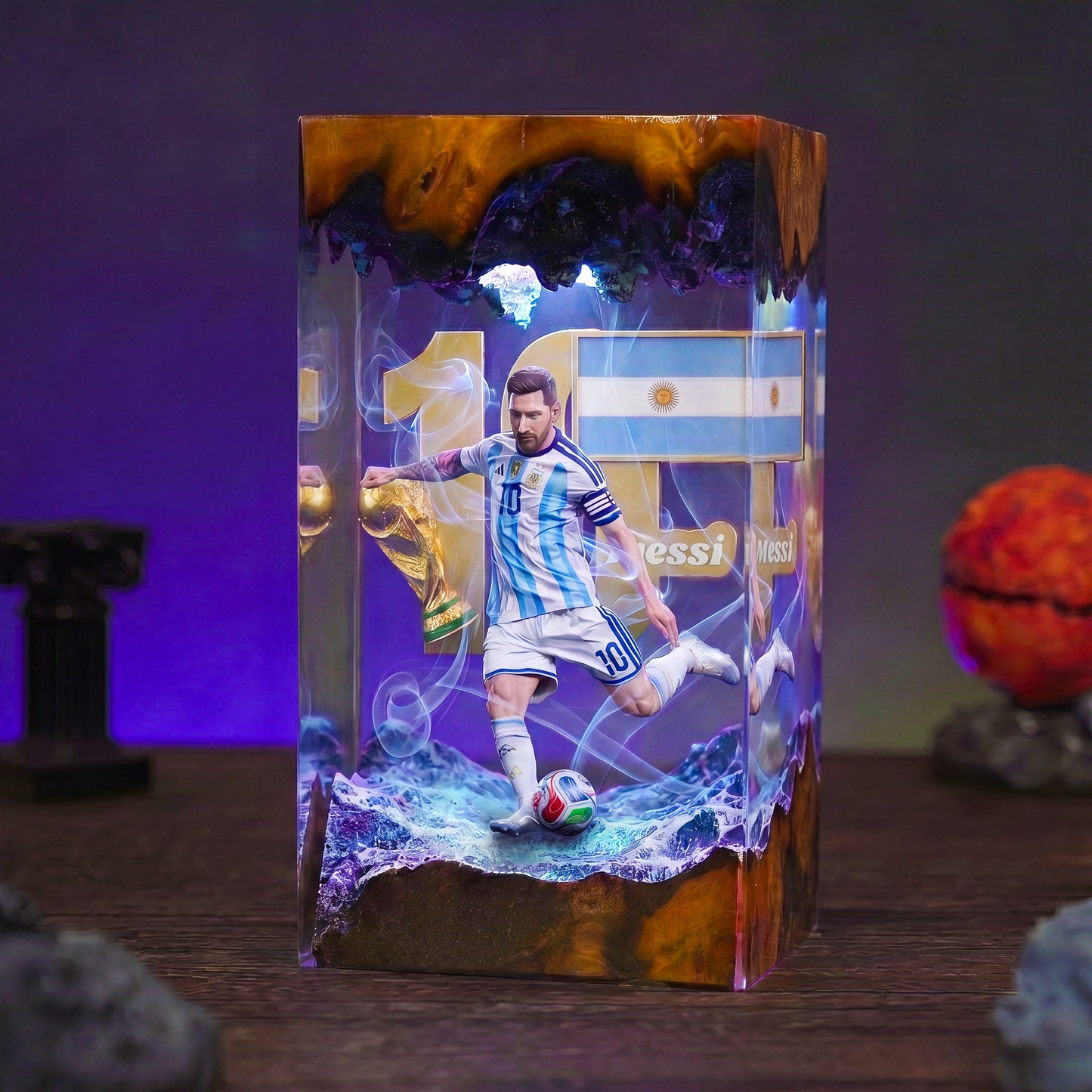 The Best Football Player Resin Lamp