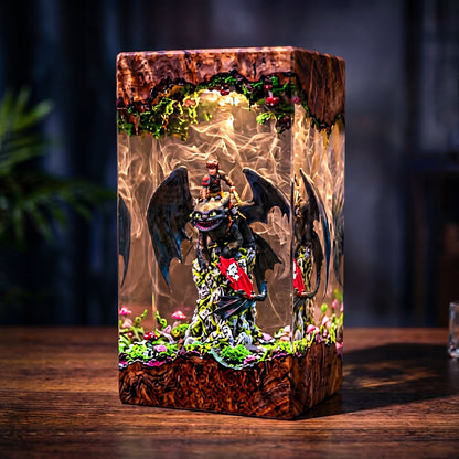 Hiccup and Toothless Resin Lamp