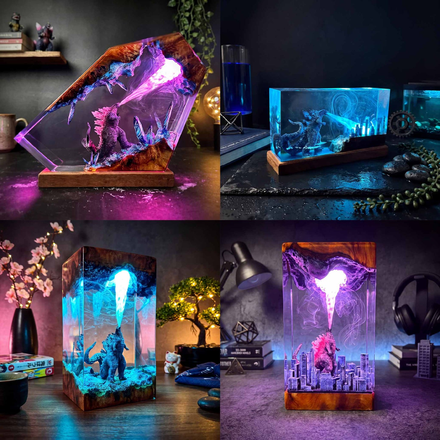Godzilla Resin Lamp