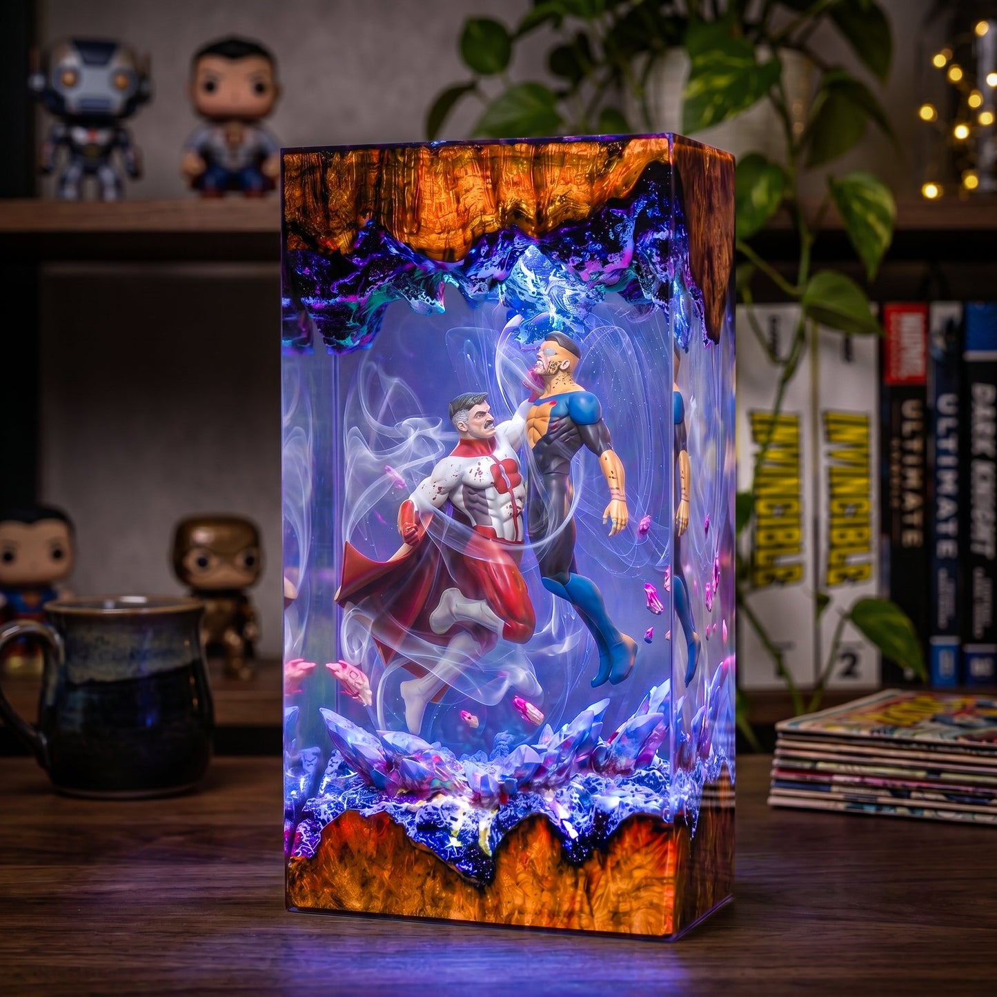 Omni man vs Invincible Resin Lamp