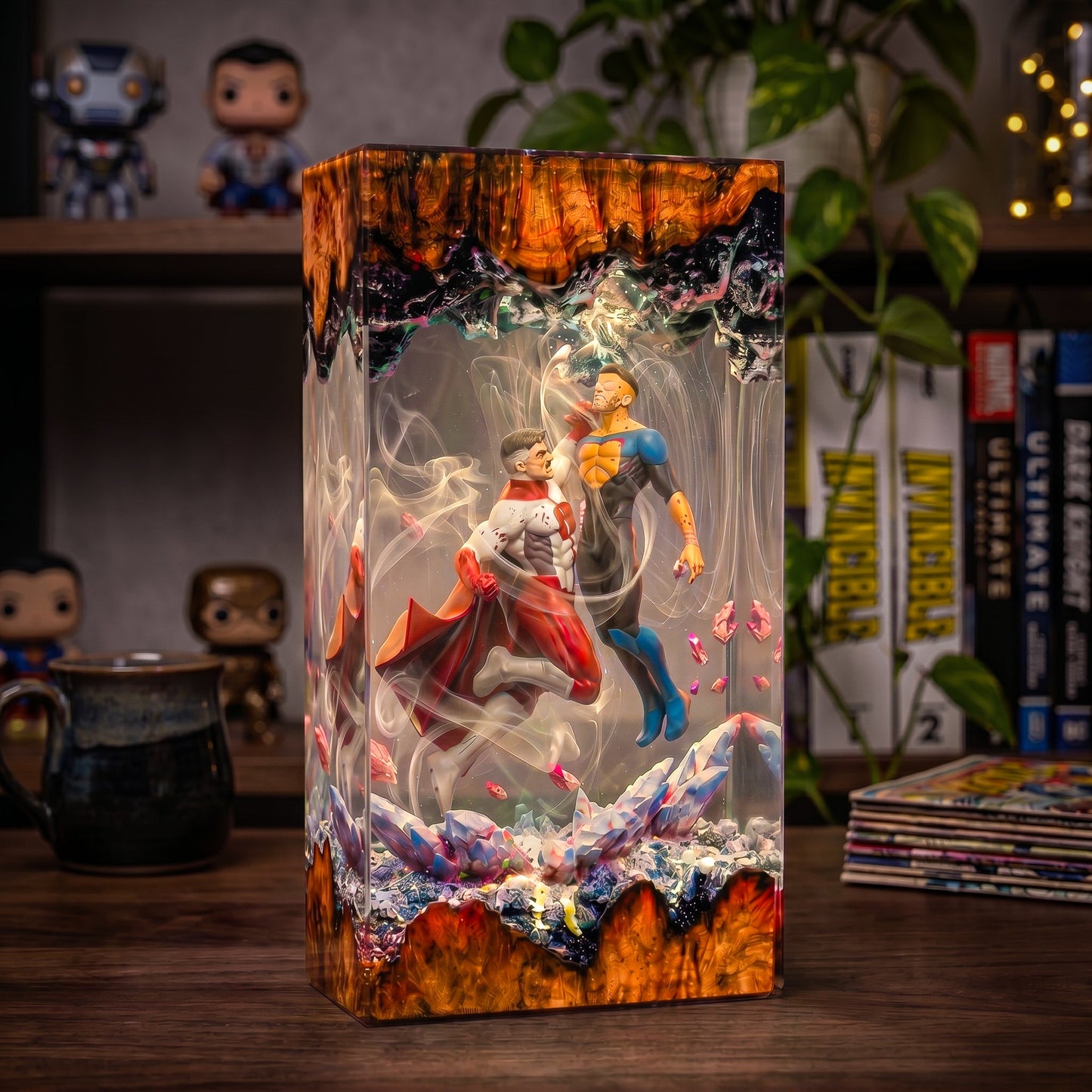 Omni man vs Invincible Resin Lamp