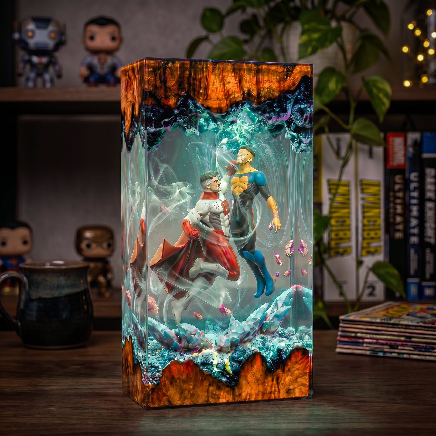 Omni man vs Invincible Resin Lamp