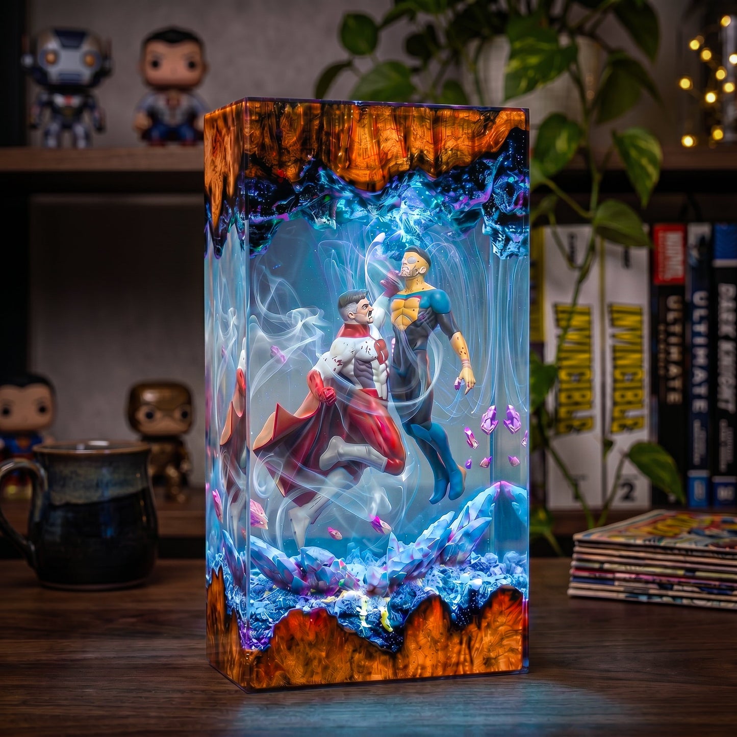 Omni man vs Invincible Resin Lamp