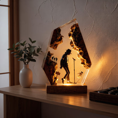 The Music King: Anti-Gravity Dance Resin Lamp