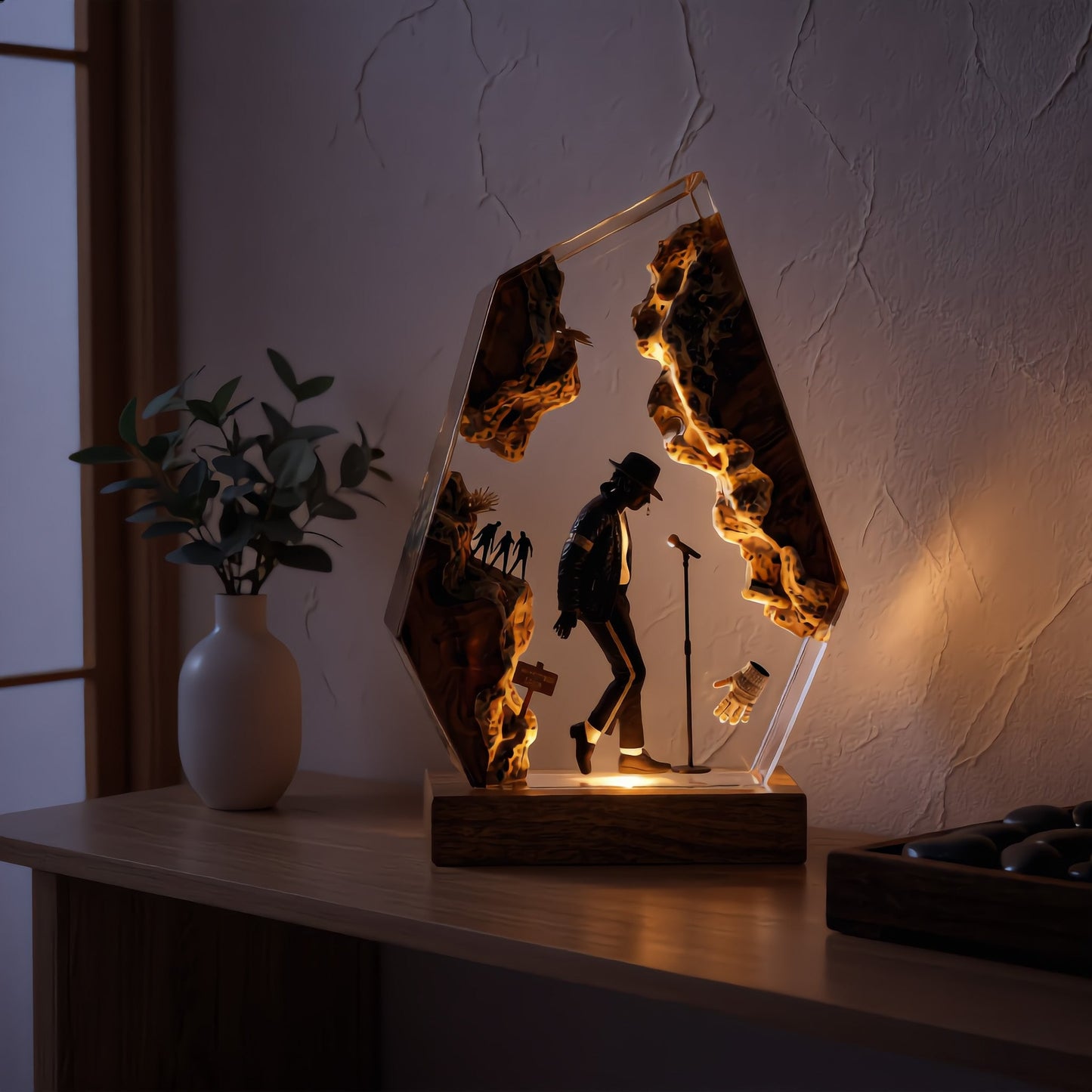 The Music King: Anti-Gravity Dance Resin Lamp
