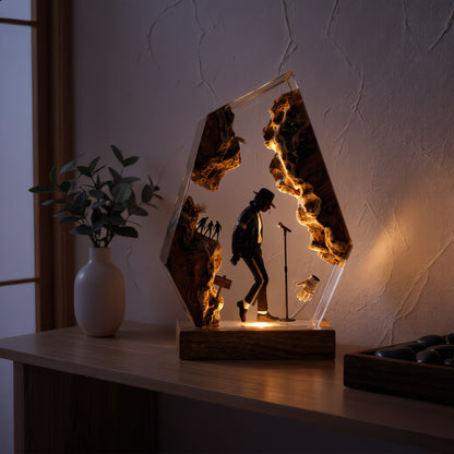 The Music King: Anti-Gravity Dance Resin Lamp