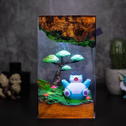 Snowlax Resin Lamp